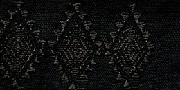縫取り織り - 黒