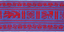 青 赤 の浮織り