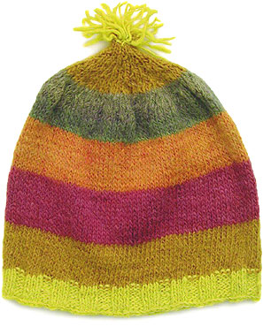 茶系 手編み ニット帽