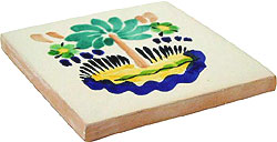椰子の木 絵 メキシカン タイル