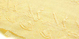 黄色の縫取り織り