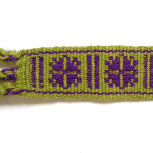 抹茶色 紫 浮織り
