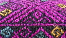 縫取織 黒 紫
