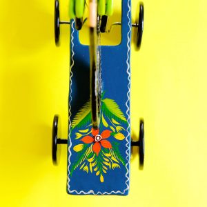 メキシコ伝統玩具 オリナラ テマラカツィンゴ 塗り物 自転車マン