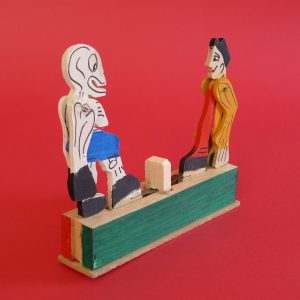 メキシコ ボクシングおもちゃ ガイコツ対悪魔