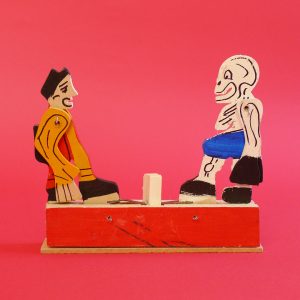 メキシコ ボクシングおもちゃ ガイコツ対悪魔