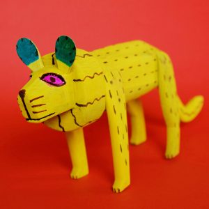 オアハカ ウッドカービング ライオン