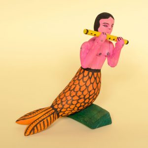 オアハカ ウッドカービング 人魚