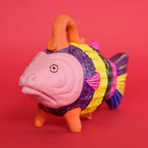 メテペック 土人形 魚 置物