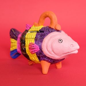 メテペック 土人形 魚 置物