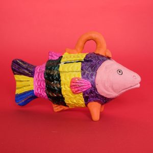 メテペック 土人形 魚 置物