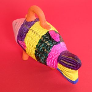 メテペック 土人形 魚 置物