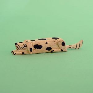 オアハカ ウッドカービング マルティンサンティアーゴ 伏せる犬 置物