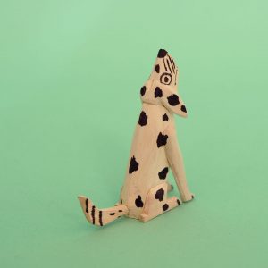 オアハカ ウッドカービング マルティンサンティアーゴ おすわり犬 置物