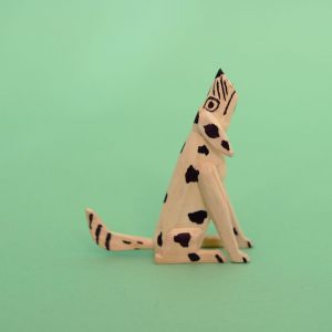 オアハカ ウッドカービング マルティンサンティアーゴ おすわり犬 置物