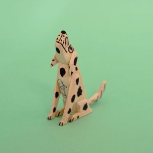 オアハカ ウッドカービング マルティンサンティアーゴ おすわり犬 置物