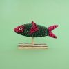 オアハカ ウッドカービング マルティンサンティアーゴ 魚 置物