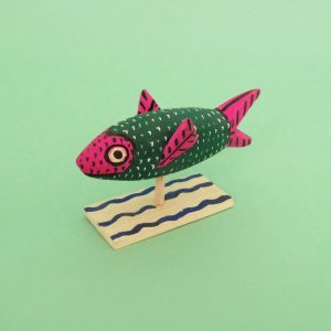 オアハカ ウッドカービング マルティンサンティアーゴ 魚 置物