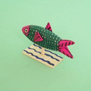 オアハカ ウッドカービング マルティンサンティアーゴ 魚 置物