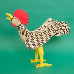 オアハカ ウッドカービング ニワトリ
