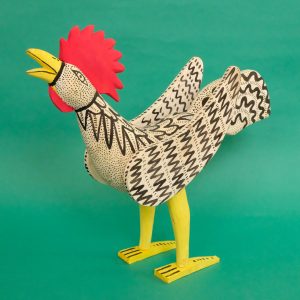 オアハカ ウッドカービング ニワトリ