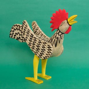 オアハカ ウッドカービング ニワトリ