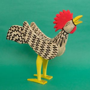 オアハカ ウッドカービング ニワトリ