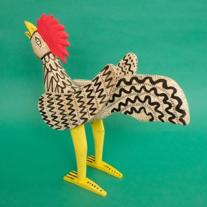 オアハカ ウッドカービング ニワトリ