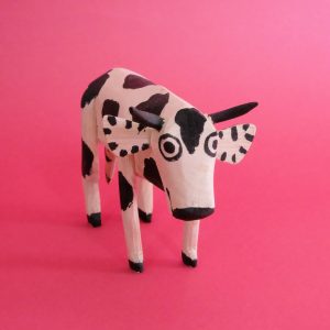 オアハカ ウッドカービング 牛