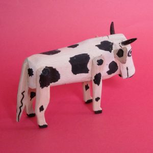 メキシコ 木彫り 牛