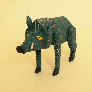 木彫り イノシシ 置物