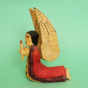 ヴィンテージ メキシコ ウッドカービング 天使