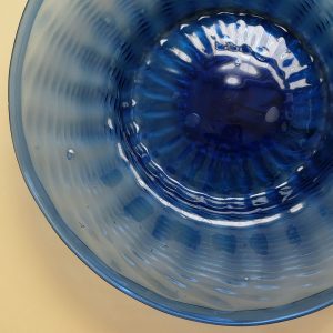 メキシコ 吹きガラス 瑠璃ガラスの大皿