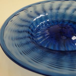 メキシコ 吹きガラス 瑠璃ガラスの大皿