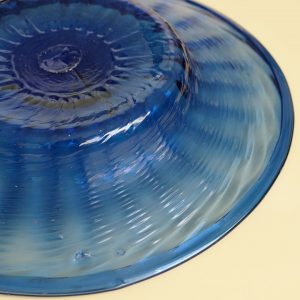 メキシコ 吹きガラス 瑠璃ガラスの大皿