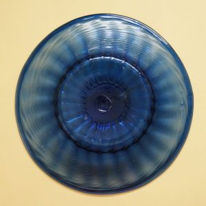メキシコ 吹きガラス 瑠璃ガラスの大皿