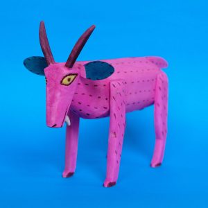 メキシコ 木彫 ヤギ