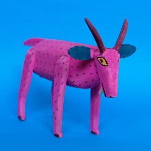 メキシコ 木彫 ヤギ