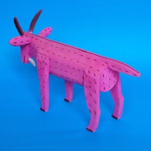 メキシコ 木彫 ヤギ