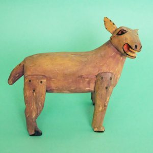 MEXICAN FOLK TOYS メキシカン　フォークトイズ　ウッドカービング ウサギ（ヴィンテージ オアハカ ウッドカービング）- LABRAVA