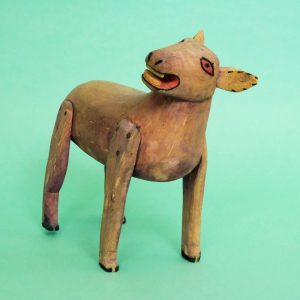 ヴィンテージ メキシコ ウッドカービング ロバ