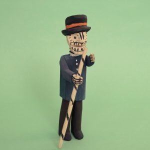 オアハカ ウッドカービング ガイコツ