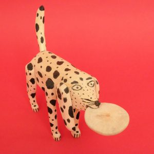 オアハカ 木彫 犬 トルティーヤ