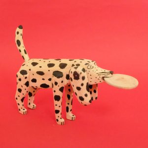 オアハカ 木彫 犬 トルティーヤ