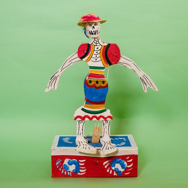 メキシコ 民芸玩具 グメルシンド エスパーニャ からくり ガイコツ