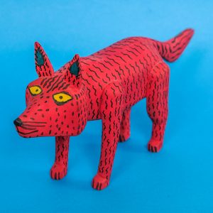 メキシコ ウッドカービング 置物 コヨーテ