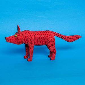 メキシコ ウッドカービング 置物 コヨーテ