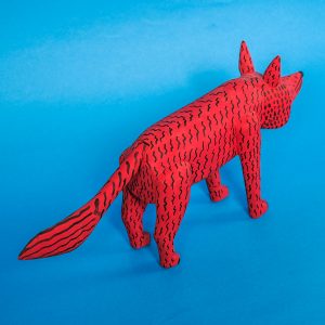 メキシコ ウッドカービング 置物 コヨーテ