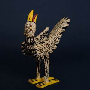 コンドル 木彫 置物