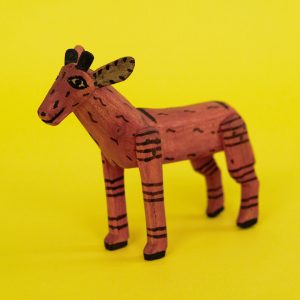 ヴィンテージ　オアハカンウッドカーヴィング キリン